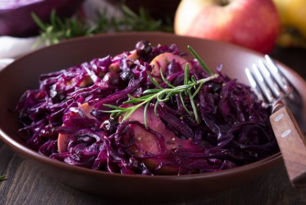 Red Cabbage Salad with Figs and Walnuts